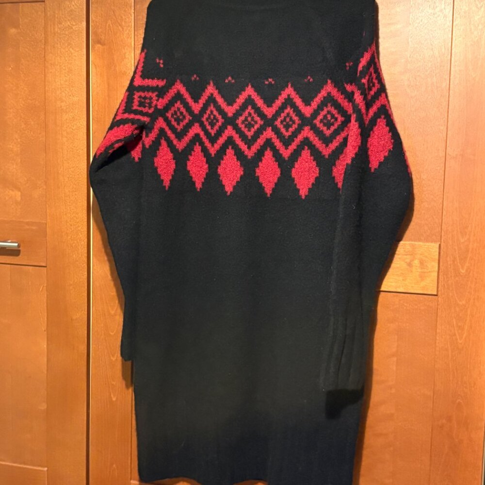 Banana Republic Sweater Dress Sz S Wool Blend Black and Red New $250 - Picture 6 of 6